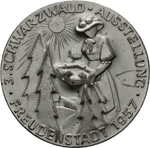 Preismedaille auf die 3. Schwarzwaldausstellung in Freudenstadt 1957