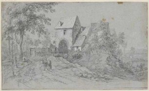 Gehöft, altes Tor mit Brücke