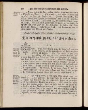 Die drey und zwanzigste Abtheilung.