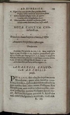 Analysis Epistolæ Ad Philippenses.