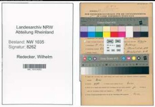 Entnazifizierung Wilhelm Redecker , geb. 21.11.1908 (Elektromeister)
