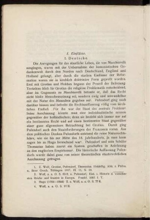 I. Einflüsse