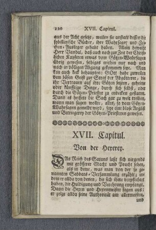 XVII. Capitul. Von der Hexerey.