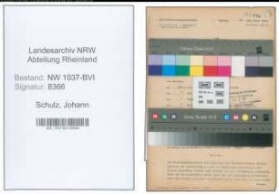 Entnazifizierung Johann Schulz , geb. 18.02.1901 (Arbeiter)