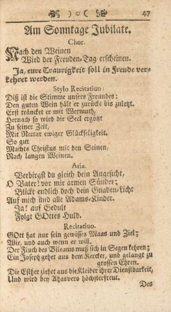 Am Sonntage Jubilate
