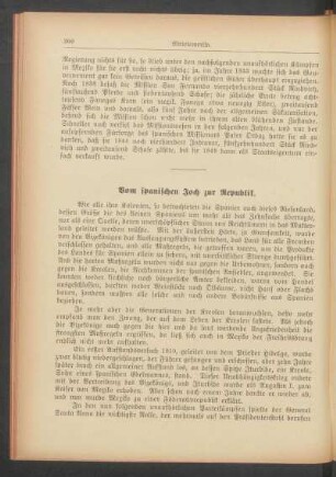 Vom spanischen Joch zur Republik.