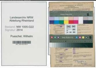 Entnazifizierung Wilhelm Pueschel , geb. 30.12.1896 (Lebensm.Haendler)