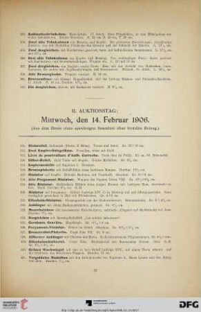 II. Auktionstag: Mittwoch, den 14. Februar 1906 (Nr. 311-513)