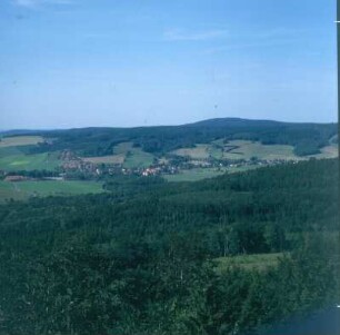 Ortsteilansicht. Blick vom Unger nach Norden : Hohwald-Langburkersdorf. Ortsteilansicht. Blick vom Unger nach Norden