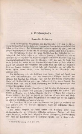I. Immobiliar-Versicherung.