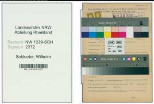 Entnazifizierung Wilhelm Schlueter , geb. 21.07.1909 (Leihbuchhaendler)