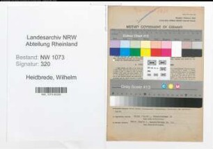 Entnazifizierung Wilhelm Heidbrede , geb. 29.12.1880 (Feuerwehrinspekteur)