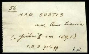 Fundzettel Hagios Sostes