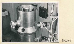 Elektronenmikroskop Zusammenbau, Bild 14; Foto 1954