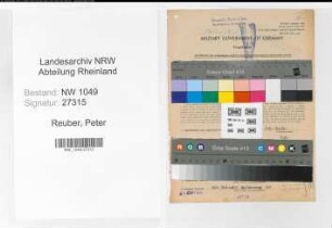 Entnazifizierung Peter Reuber , geb. 15.01.1913 (Bahnsekretaer)