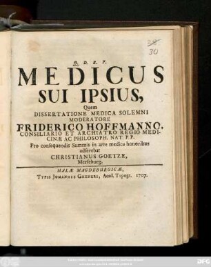 Medicus Sui Ipsius