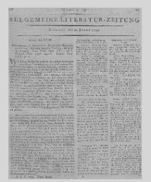 Neueste Beschäftigungen der Neufränkischen Naturforscher. H. 1. Den Liebhabern der Naturwissenschaft und des Fabrikwesens mitgetheilt. Hrsg. v. D. L. Bourguet. Berlin: Lagarde 1797