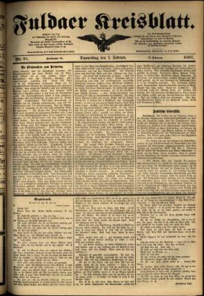 Ausgabe vom Donnerstag, den 07. Februar 1907.