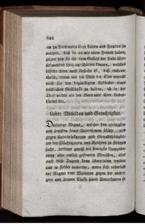 Ueber Mitleiden und Gerechtigkeit