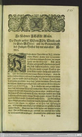 Leichenpredigt : Der Kinder Gottes schönes Erbtheil, [allg. Eingang], Textus, [Eingang], [Auslegung]