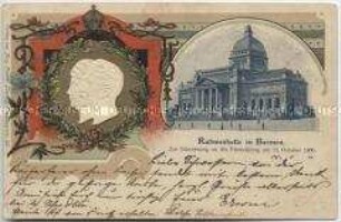 Postkarte zur Einweihung der Ruhmeshalle in Barmen
