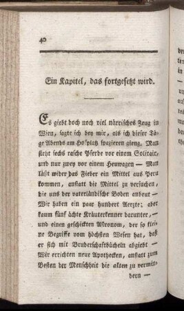 Ein Kapitel, das fortgesetzt wird.