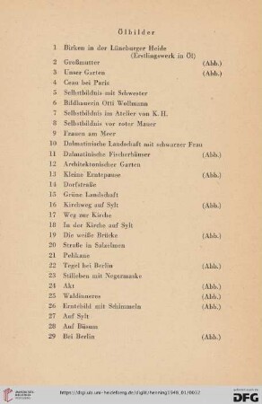 Ölbilder (Nr.1-29)