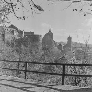 Bautzen : Blick auf Mühlbastei, Michaeliskirche und Alte Wasserkunst