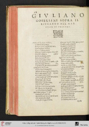 Giuvliano Gosellini Sopra il Ritratto del Marchese di Pescaba