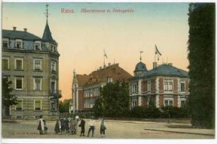 Riesa. Albertstraße mit Amtsgericht