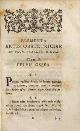 Ioannis Georgii Roederer Elementa artis obstetriciae : in usum praelectionum academicarum