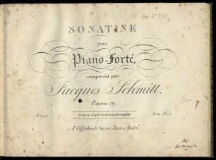 Sonatine pour Piano-Forté : oeuvre 29