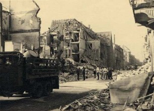 Zerstörungen Zweiter Weltkrieg. Körnerstraße