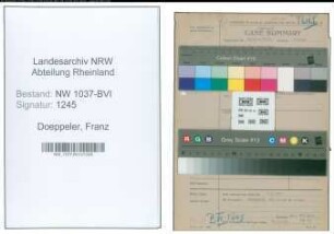 Entnazifizierung Franz Doeppeler , geb. 20.08.1898 (Polizeibeamter)
