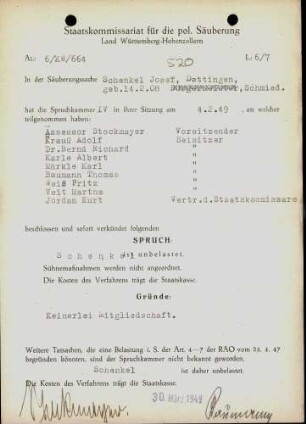 Schenkel, Josef