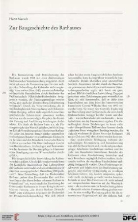 Zur Baugeschichte des Rathauses