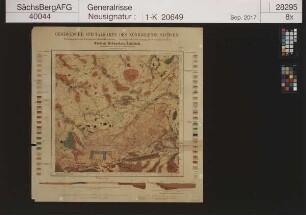Geologische Spezialkarte des Königreichs Sachsen