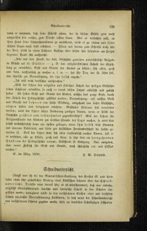 Schreibunterricht