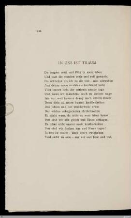 In uns ist Traum