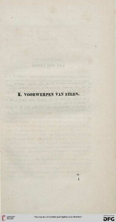 I: Voorwerpen van steen