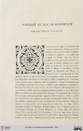2. Pér. 25.1882: Portrait du duc de Reischtadt par Sir Thomas Lawrence
