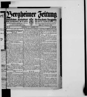 Bergheimer Zeitung. 1905-1943