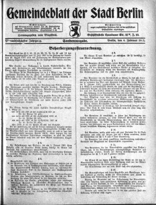 Sonderausgabe, 6. Februar 1923