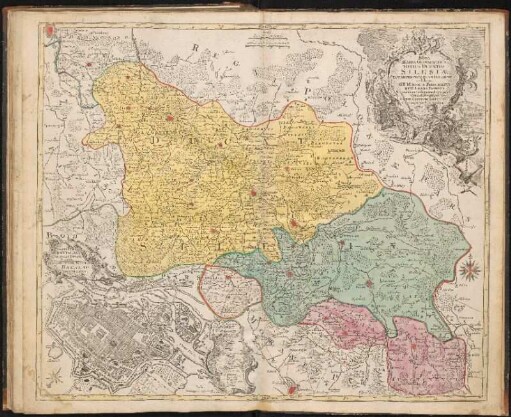 Nova Mappa Geographica Totius Ducatus Silesiæ Tam Superioris Quam Inferioris : exhibens XVII. Minores Principatus Et VI. Libera Dominia