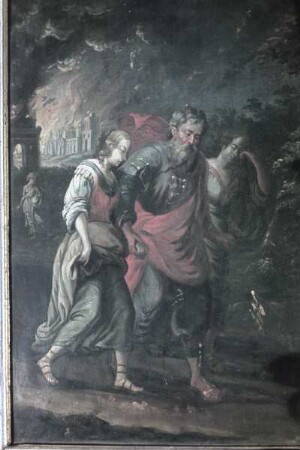 Typologische Darstellung von Szenen des Alten Testaments — Lots Flucht aus Sodom