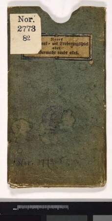 Schuber mit aufgeklebtem Titelschild