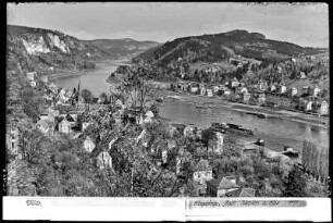 Sächsische Schweiz, Blick auf Wehlen an der Elbe
