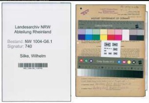 Entnazifizierung Wilhelm Silke , geb. 09.07.1898 (Schmelzmeister)