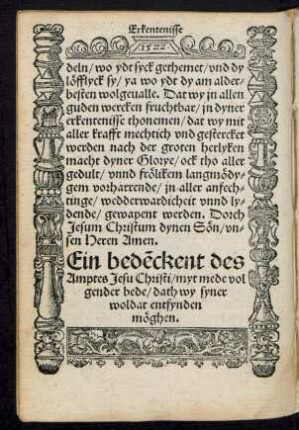 Ein bedenckent des Amptes Jesu Christi ...