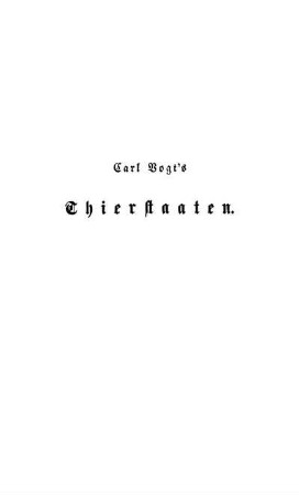Untersuchungen über Thierstaaten